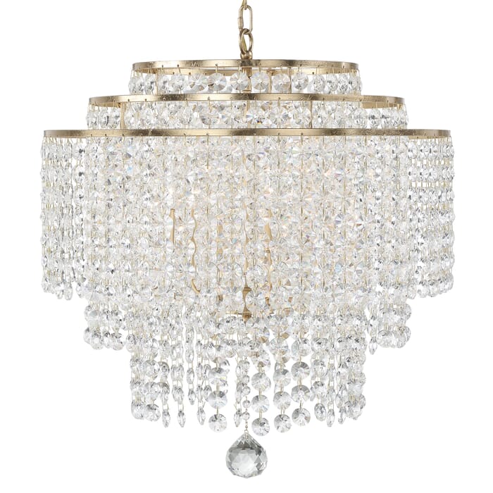 Crystorama Gabrielle 6-Light Traditional Chandelier in Antique Gold Crystorama Gabrielle 6-Light Traditional Chandelier in Antique Gold