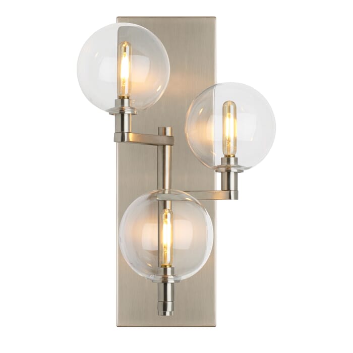 Tech Gambit 18" Wall Sconce in Satin Nickel and Clear Tech Gambit 18" Wall Sconce in Satin Nickel and Clear