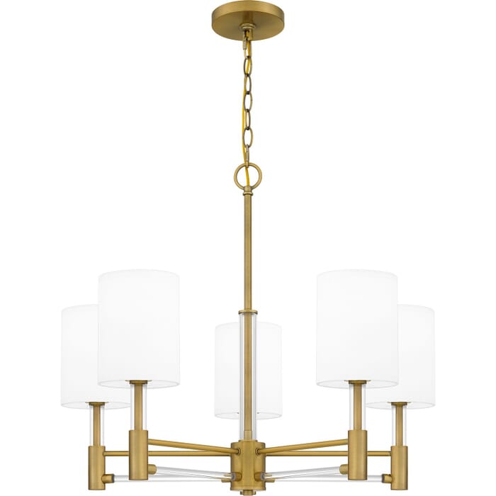 Gretchen 5-Light Chandelier in Aged Brass Gretchen 5-Light Chandelier in Aged Brass
