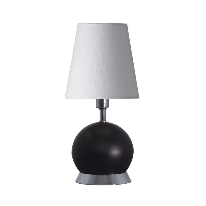 House of Troy Geo 12" Ball Accent Lamp in Black Matte/Chrome House of Troy Geo 12" Ball Accent Lamp in Black Matte/Chrome