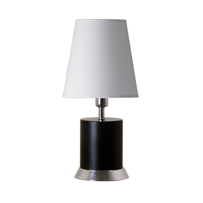House of Troy Geo 12" Cylinder Accent Lamp in Black Matte/Chrome House of Troy Geo 12" Cylinder Accent Lamp in Black Matte/Chrome