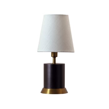 House of Troy Geo 12" Cylinder Accent Lamp in Mahogany Bronze/Brass