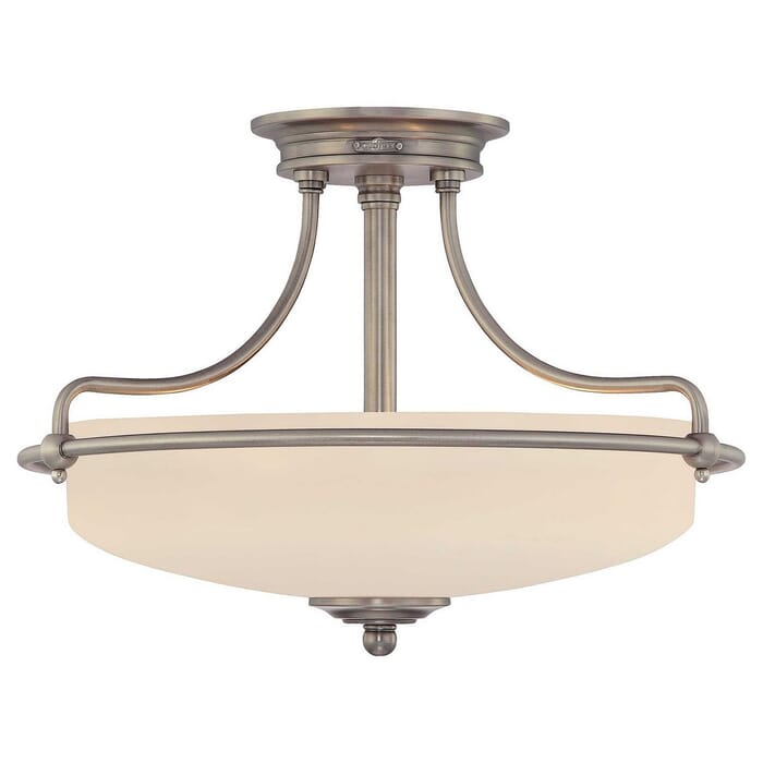 Quoizel Griffin 3-Light 17" Ceiling Light in Antique Nickel Quoizel Griffin 3-Light 17" Ceiling Light in Antique Nickel