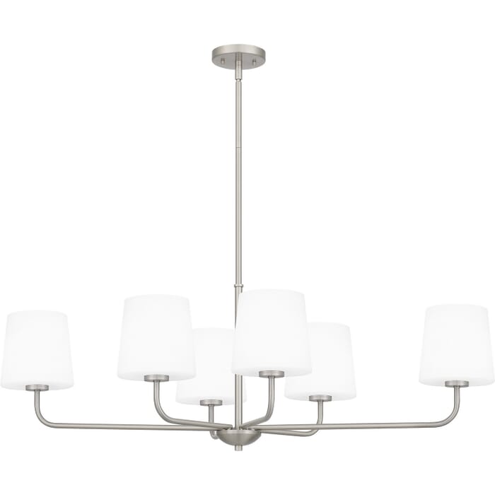 Gallagher 6-Light Linear Chandelier in Brushed Nickel Gallagher 6-Light Linear Chandelier in Brushed Nickel
