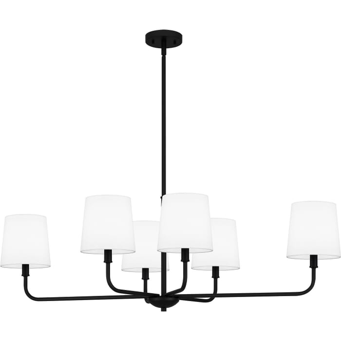 Gallagher 6-Light Linear Chandelier in Matte Black Gallagher 6-Light Linear Chandelier in Matte Black