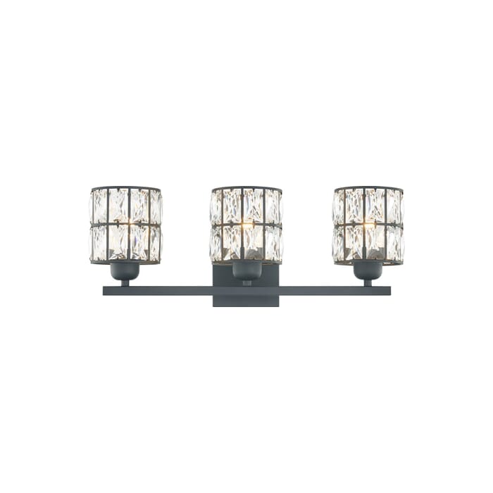 Quoizel Gibson 3-Light Bathroom Vanity Light in Matte Black Quoizel Gibson 3-Light Bathroom Vanity Light in Matte Black