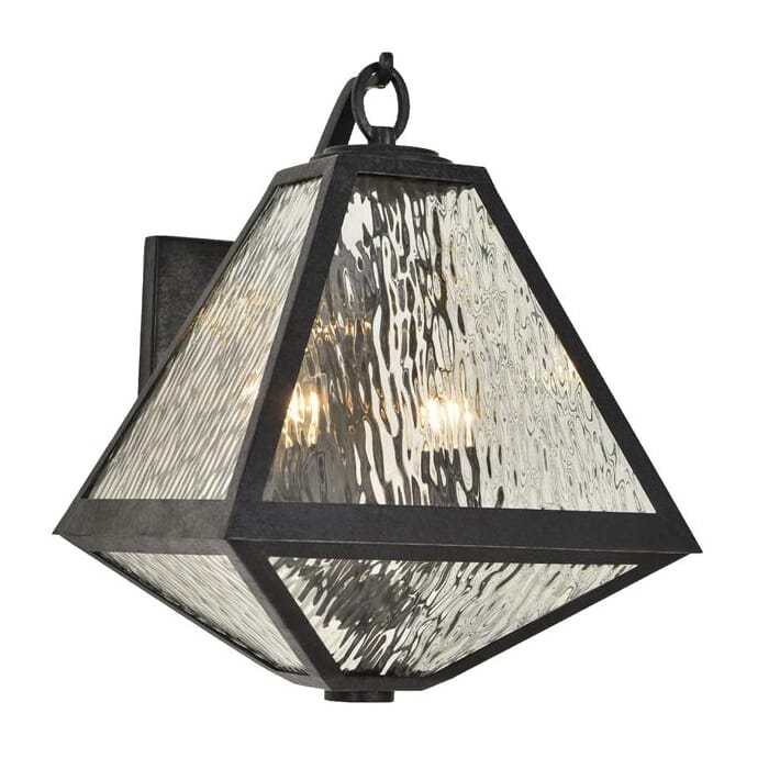 Crystorama Glacier 2-Light 17" Outdoor Wall Light in Black Charcoal Crystorama Glacier 2-Light 17" Outdoor Wall Light in Black Charcoal
