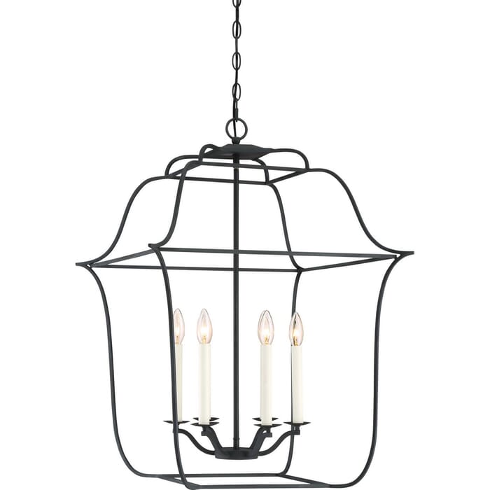 Quoizel Gallery 6-Light 30" Transitional Chandelier in Royal Ebony Quoizel Gallery 6-Light 30" Transitional Chandelier in Royal Ebony