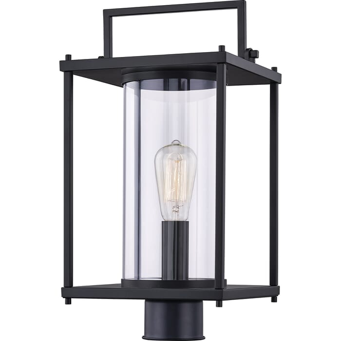 Quoizel Garrett 9" Outdoor Post Light in Matte Black Quoizel Garrett 9" Outdoor Post Light in Matte Black