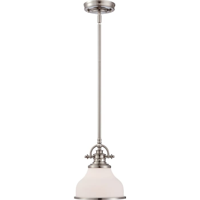 Quoizel Grant 8" Pendant Light in Brushed Nickel Quoizel Grant 8" Pendant Light in Brushed Nickel