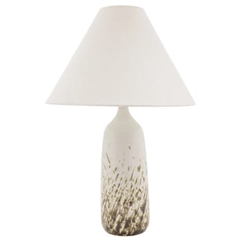 House of Troy Scatchard 25" Table Lamp in Decorated White Gloss
