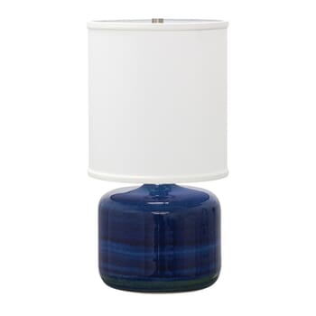 House of Troy Scatchard 19.5" Table Lamp in Blue Gloss