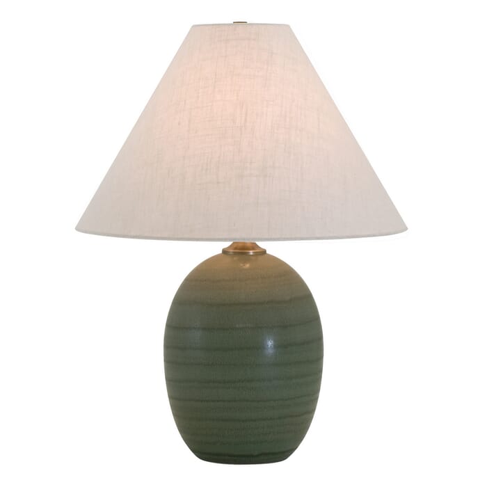 House of Troy Scatchard 22.5" Stoneware Table Lamp in Green Matte House of Troy Scatchard 22.5" Stoneware Table Lamp in Green Matte