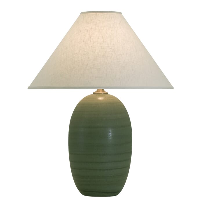 House of Troy Scatchard 28.5" Stoneware Table Lamp in Green Matte House of Troy Scatchard 28.5" Stoneware Table Lamp in Green Matte