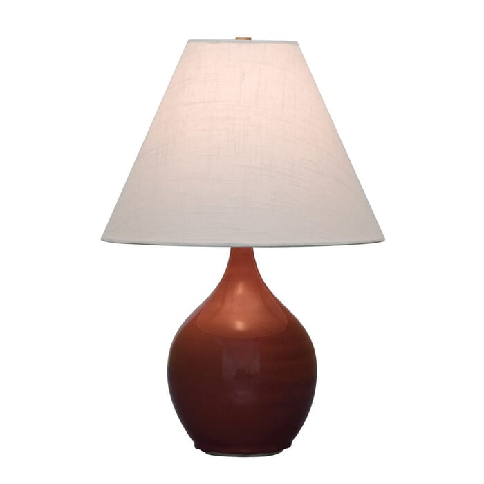 House of Troy Scatchard 19" Stoneware Table Lamp in Copper Red House of Troy Scatchard 19" Stoneware Table Lamp in Copper Red