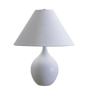 House of Troy Scatchard 19" Stoneware Accent Lamp in White Matte