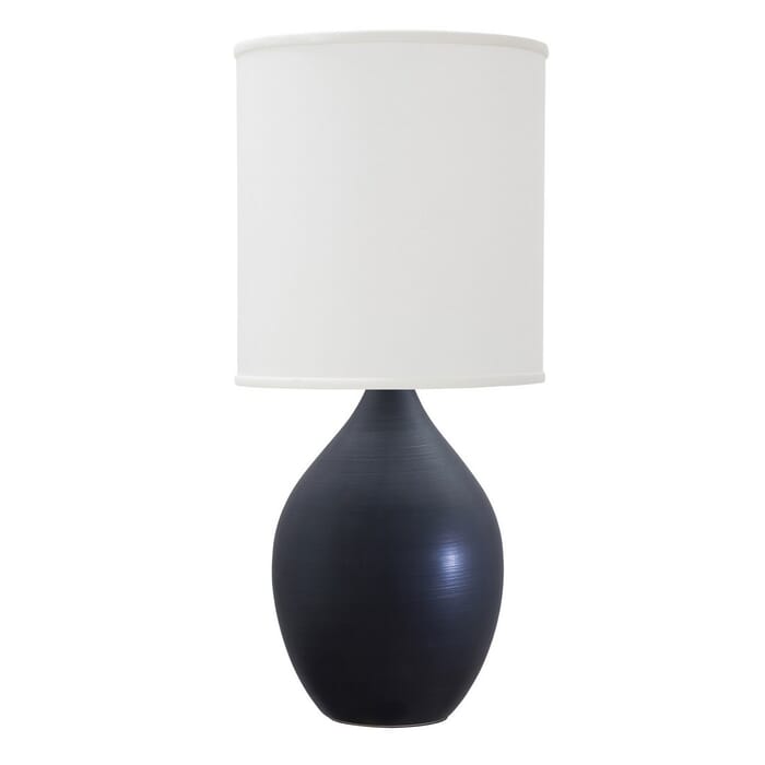 House of Troy Scatchard 20.5" Stoneware Table Lamp in Black Matte House of Troy Scatchard 20.5" Stoneware Table Lamp in Black Matte