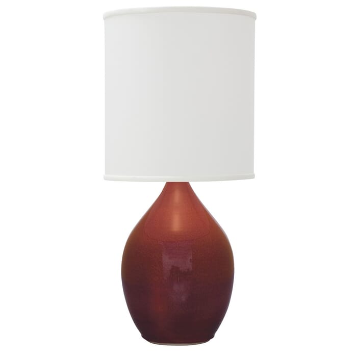 House of Troy Scatchard 20.5" Stoneware Table Lamp in Crimson Red House of Troy Scatchard 20.5" Stoneware Table Lamp in Crimson Red