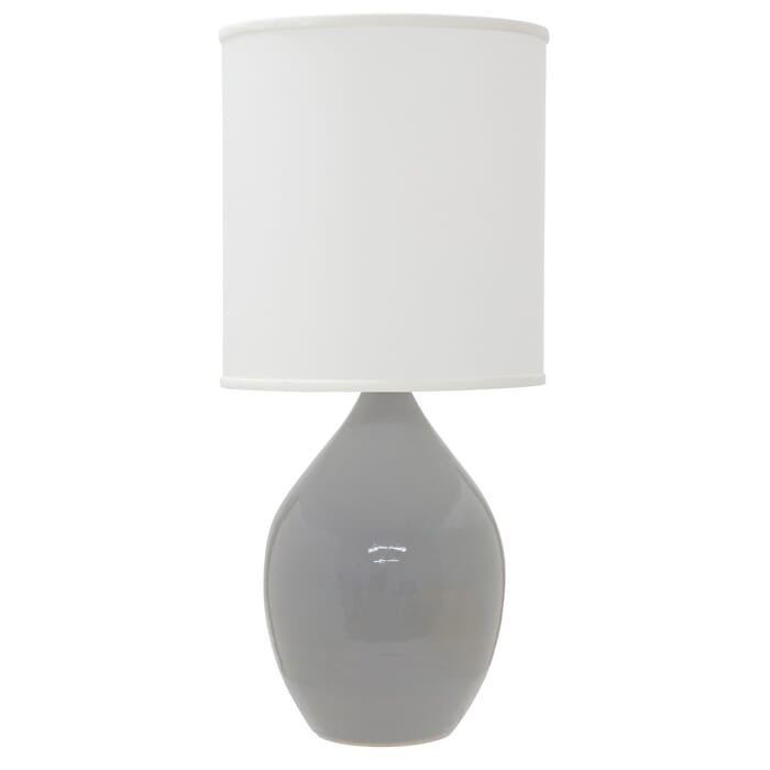 House of Troy Scatchard 20.5" Stoneware Table Lamp in Gray Gloss House of Troy Scatchard 20.5" Stoneware Table Lamp in Gray Gloss