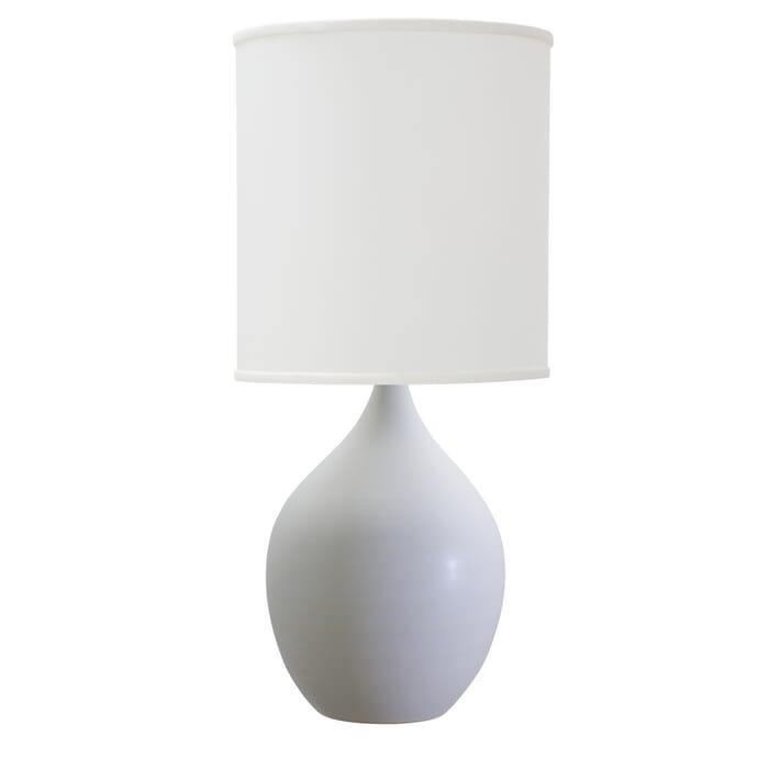 House of Troy Scatchard 20.5" Stoneware Table Lamp in White Matte House of Troy Scatchard 20.5" Stoneware Table Lamp in White Matte