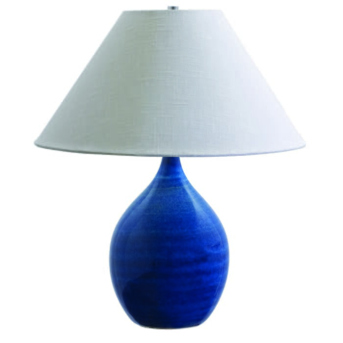 House of Troy Scatchard 22.5" Stoneware Table Lamp in Blue Gloss House of Troy Scatchard 22.5" Stoneware Table Lamp in Blue Gloss