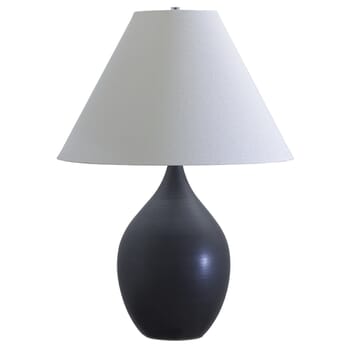 House of Troy Scatchard 28" Stoneware Table Lamp in Black Matte