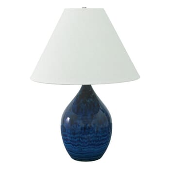 House of Troy Scatchard 28" Stoneware Table Lamp in Midnight Blue