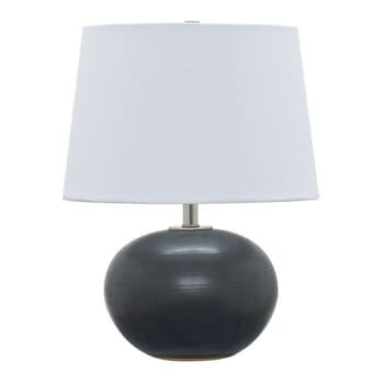 House of Troy Scatchard 17" Stoneware Table Lamp in Black Matte