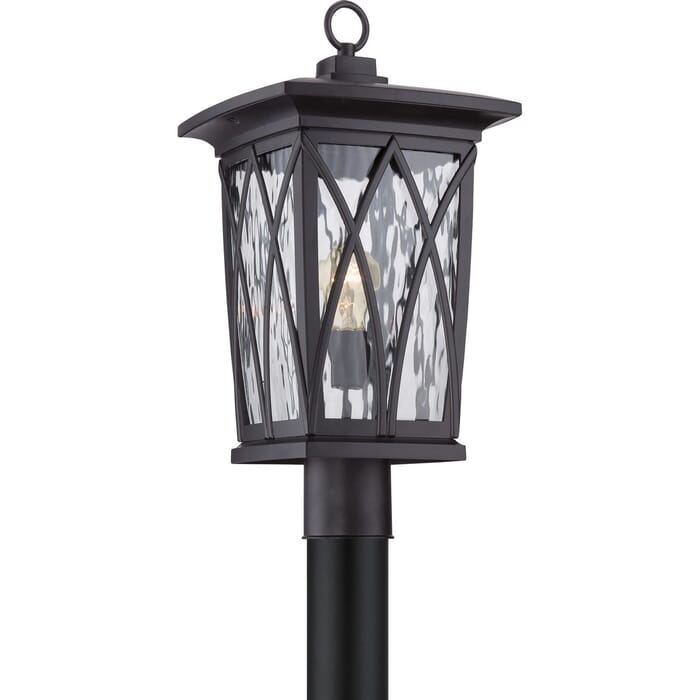 Quoizel Grover 11" Outdoor Post Light in Mystic Black Quoizel Grover 11" Outdoor Post Light in Mystic Black