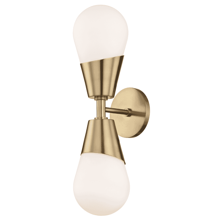 Mitzi Cora 2-Light 19" Wall Sconce in Aged Brass Mitzi Cora 2-Light 19" Wall Sconce in Aged Brass