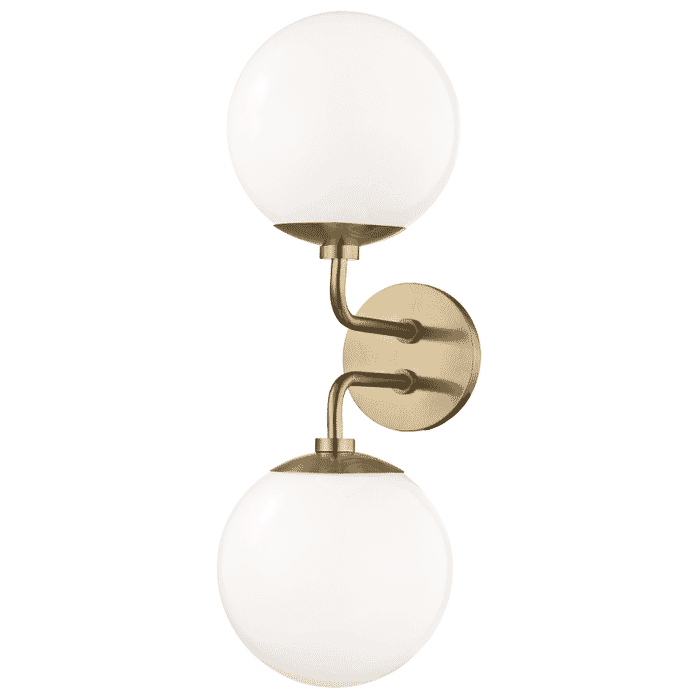 Mitzi Stella 2-Light 20" Wall Sconce in Aged Brass Mitzi Stella 2-Light 20" Wall Sconce in Aged Brass