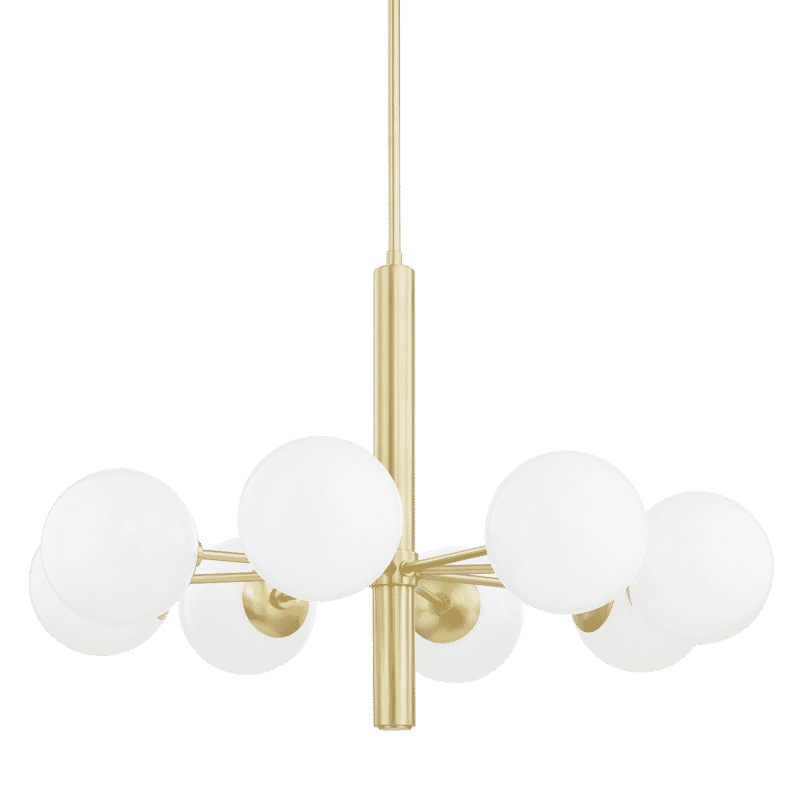 Mitzi Stella 8-Light Chandelier in Aged Brass