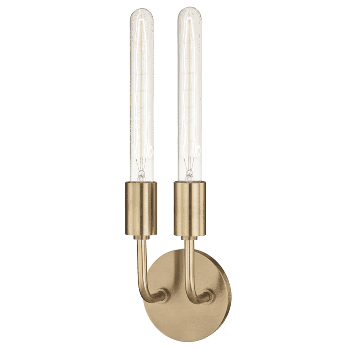 Mitzi Ava 2-Light 17" Wall Sconce in Aged Brass Mitzi Ava 2-Light 17" Wall Sconce in Aged Brass