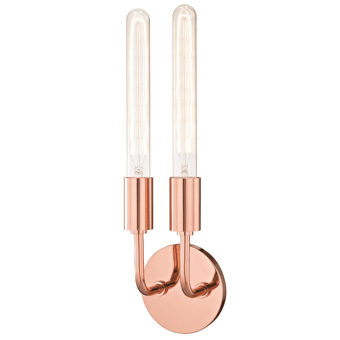 Mitzi Ava 2-Light 17" Wall Sconce in Polished Copper Mitzi Ava 2-Light 17" Wall Sconce in Polished Copper