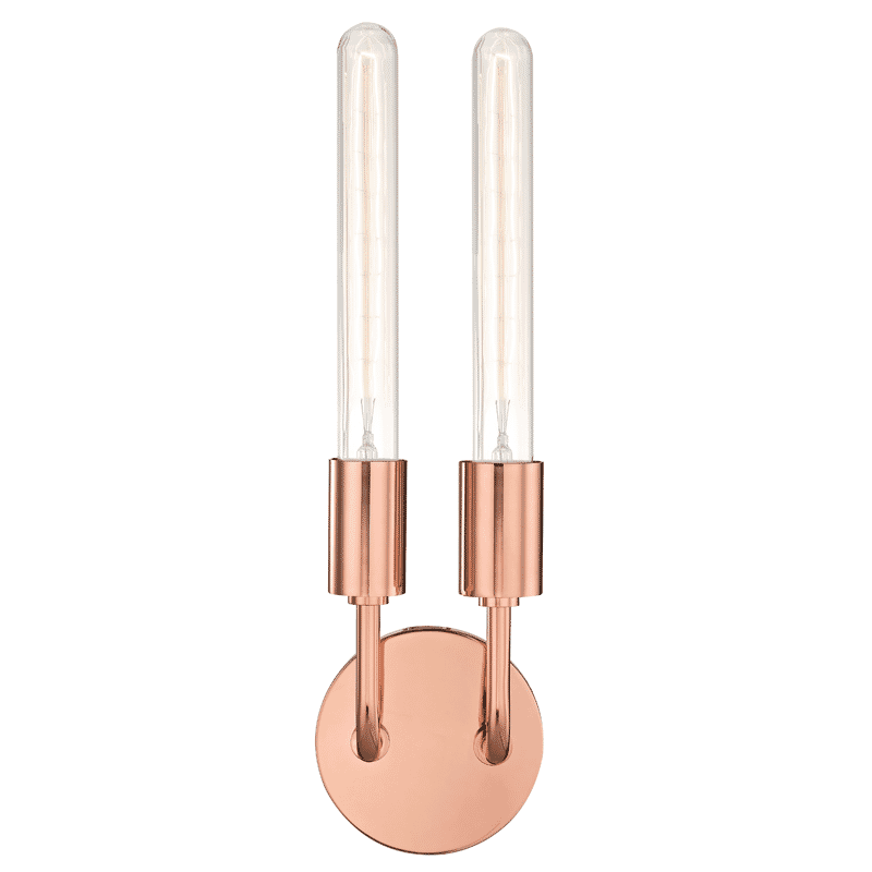 Mitzi Ava 2-Light 17" Wall Sconce in Polished Copper