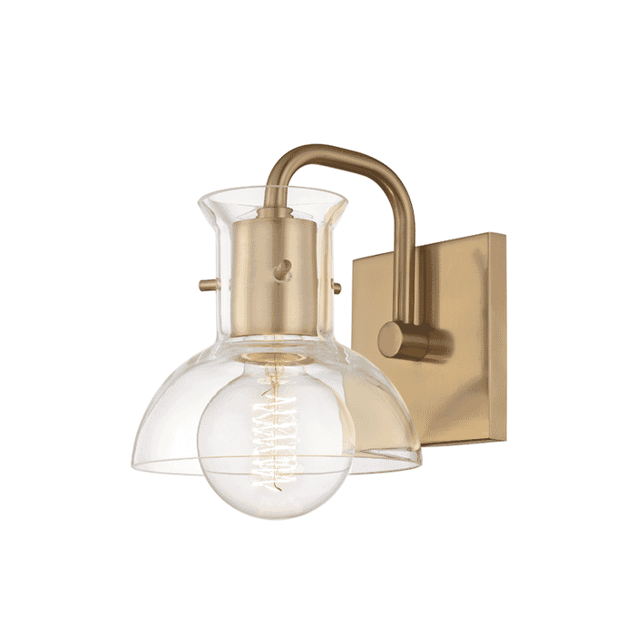 Mitzi Riley 6" Bathroom Vanity Light in Aged Brass Mitzi Riley 6" Bathroom Vanity Light in Aged Brass