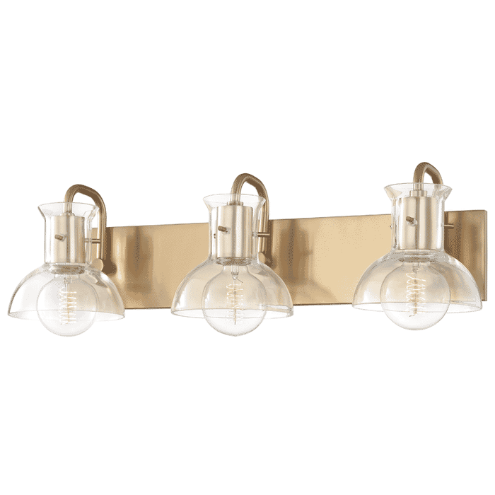 Mitzi Riley 3-Light 24" Bathroom Vanity Light in Aged Brass Mitzi Riley 3-Light 24" Bathroom Vanity Light in Aged Brass