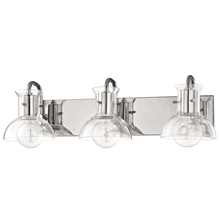Mitzi Riley 3-Light Bathroom Vanity Light in Polished Nickel Mitzi Riley 3-Light Bathroom Vanity Light in Polished Nickel