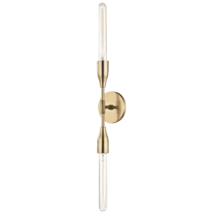 Mitzi Tara 2-Light 30" Wall Sconce in Aged Brass Mitzi Tara 2-Light 30" Wall Sconce in Aged Brass