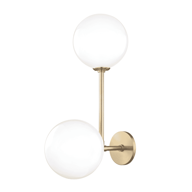 Mitzi Ashleigh 2-Light 22" Wall Sconce in Aged Brass