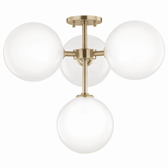 Mitzi Ashleigh 4-Light Ceiling Light in Aged Brass Mitzi Ashleigh 4-Light Ceiling Light in Aged Brass