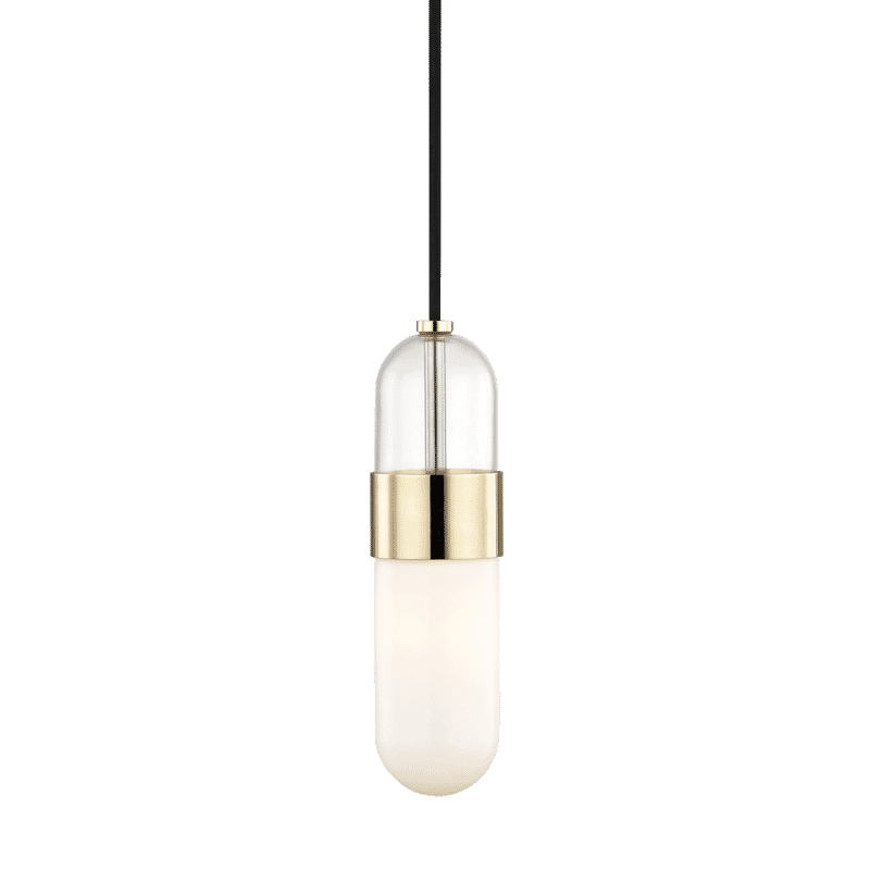 Polished Brass LED Pendant from the Emilia Collection
