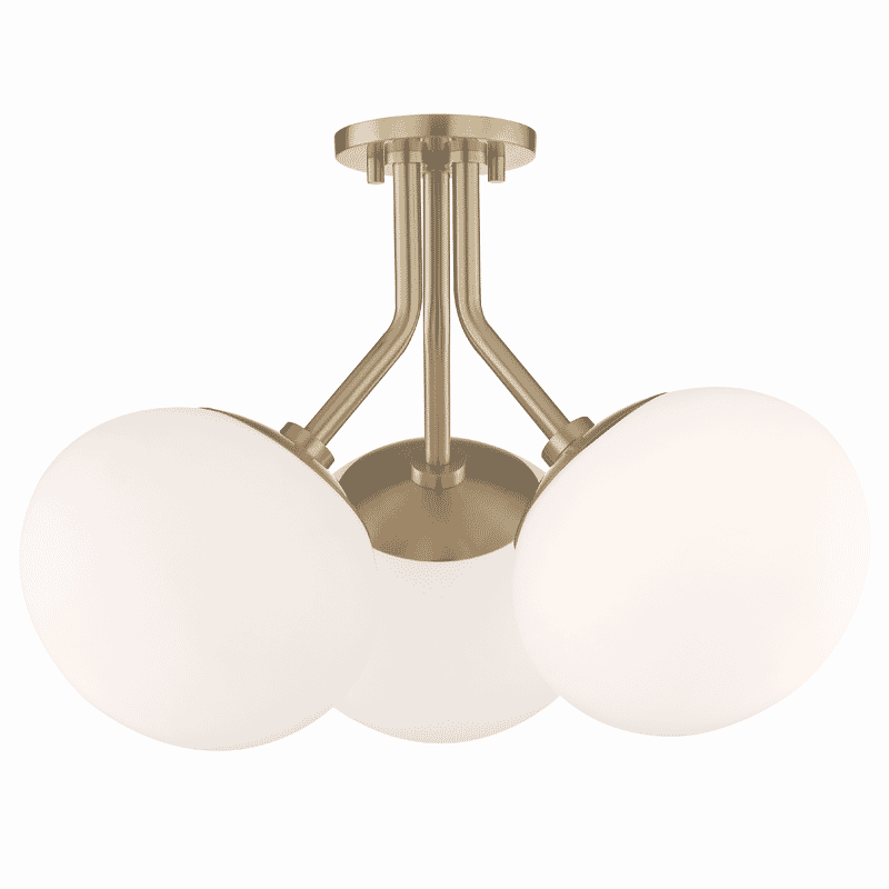Mitzi Estee 3-Light Ceiling Light in Aged Brass