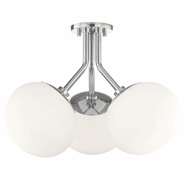 Mitzi Estee 3-Light Ceiling Light in Polished Nickel Mitzi Estee 3-Light Ceiling Light in Polished Nickel