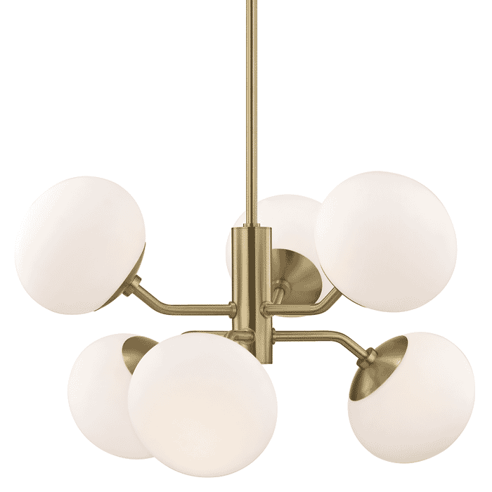 Mitzi Estee 6-Light Chandelier in Aged Brass Mitzi Estee 6-Light Chandelier in Aged Brass