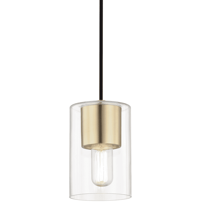 Mitzi Lula 8" Pendant Light in Aged Brass Mitzi Lula 8" Pendant Light in Aged Brass