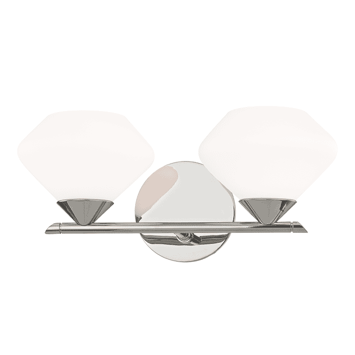 Mitzi Valerie 2-Light 14" Bathroom Vanity Light in Polished Nickel Mitzi Valerie 2-Light 14" Bathroom Vanity Light in Polished Nickel