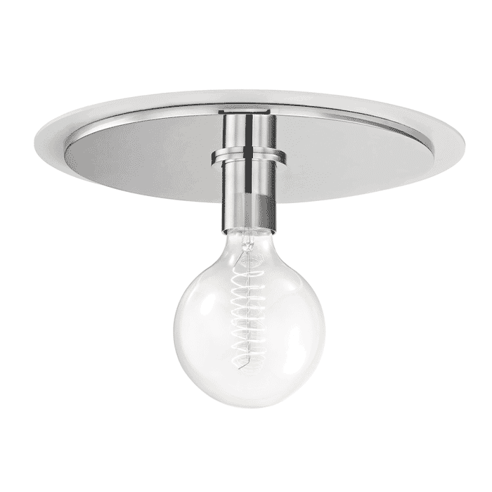 Mitzi Milo Ceiling Light in Polished Nickel and White Mitzi Milo Ceiling Light in Polished Nickel and White