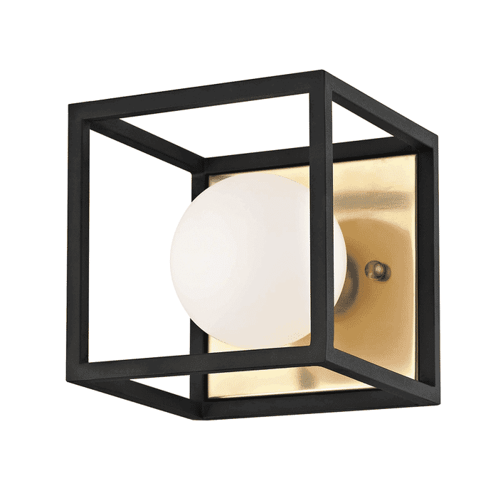 Mitzi Aira 5" Bathroom Vanity Light in Aged Brass and Black Mitzi Aira 5" Bathroom Vanity Light in Aged Brass and Black