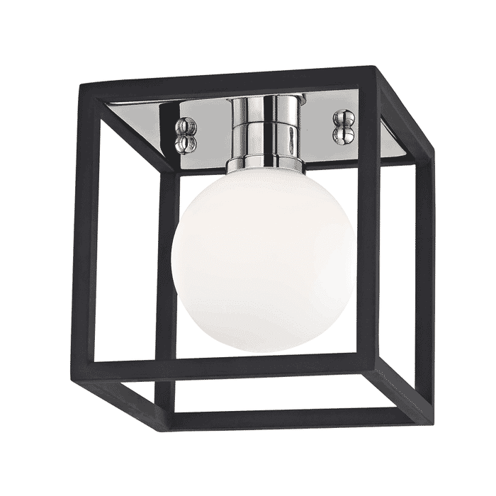 Mitzi Aira 5" Bathroom Vanity Light in Polished Nickel and Black Mitzi Aira 5" Bathroom Vanity Light in Polished Nickel and Black